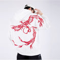 Load image into Gallery viewer, [Machiha clan series]★China style hoodie★ 2color black or white gold phoenix red phoenix embroidery stylish unique unisex men's
