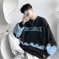 Load image into Gallery viewer, [Yurin Series] ★Tops★ 2color Casual Unisex Men's Color Switching Casual Black White Blue
