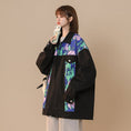 Load image into Gallery viewer, [LUONONG series] ★Jacket★ 2color outerwear unisex men's graffiti black white switching
