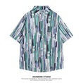 Load image into Gallery viewer, [ANAMONE STUDIO Series] ★Short sleeve shirt★ Vertical striped tops print retro ML XL unisex men's
