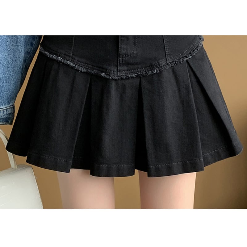 [DIANTOU series]★Skirt★ Mini skirt, denim skirt, bottoms, slimming, stylish, ladies