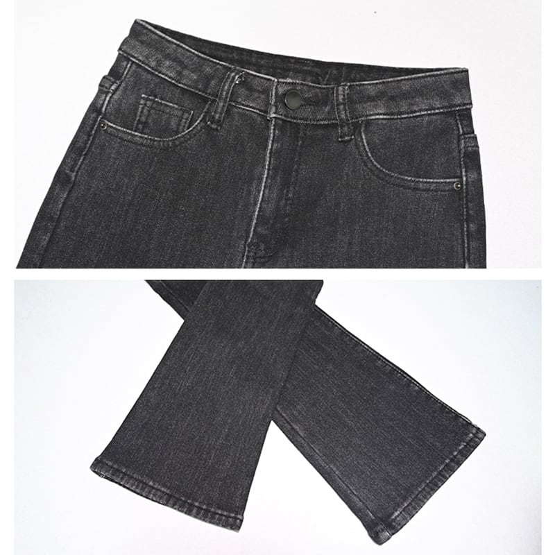 [Kokaisha --- Dark Valley Series] ★Denim pants★ Regular type or brushed lining type, thick bottoms, pants, slimming wear