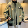 Load image into Gallery viewer, [GUMALA Series]★Jacket★ 3color Outerwear Stadium Jacket Embroidery Unisex Men's Cool
