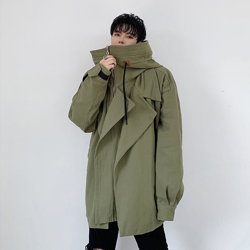 [Coolman Series]★Outerwear★ 2color Unisex Men's Casual Loose Green Black Green Black