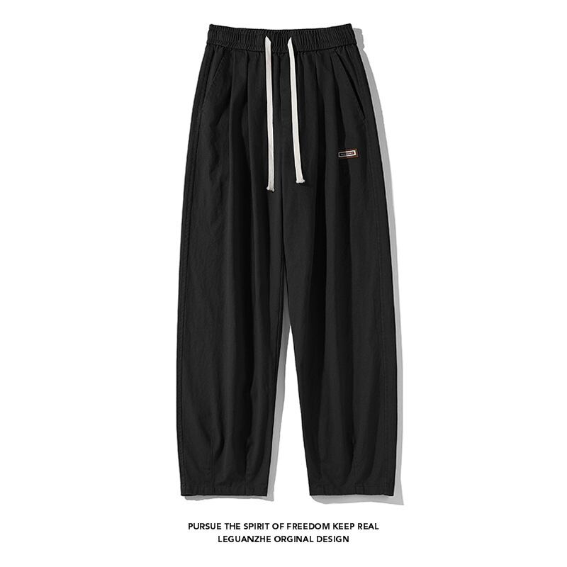 [BIGEMAN Series]★Pants★ 2color Casual Pants Bottoms Unisex Men's Large Size Simple Black