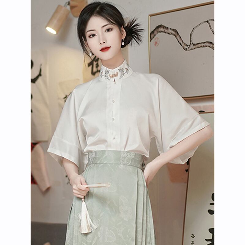 [EQINGDIAO Series]★China style skirt★Bottoms Window skirt Chinese elements Chinese clothing skirt Green Green Easy to match