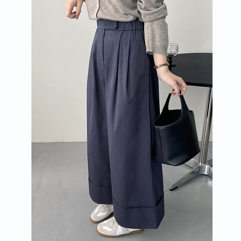 [Tenkawa Series] ★Casual Pants★ 3color Pants Bottoms Plain Simple Easy to Match Coffee Color Khaki Brown Navy