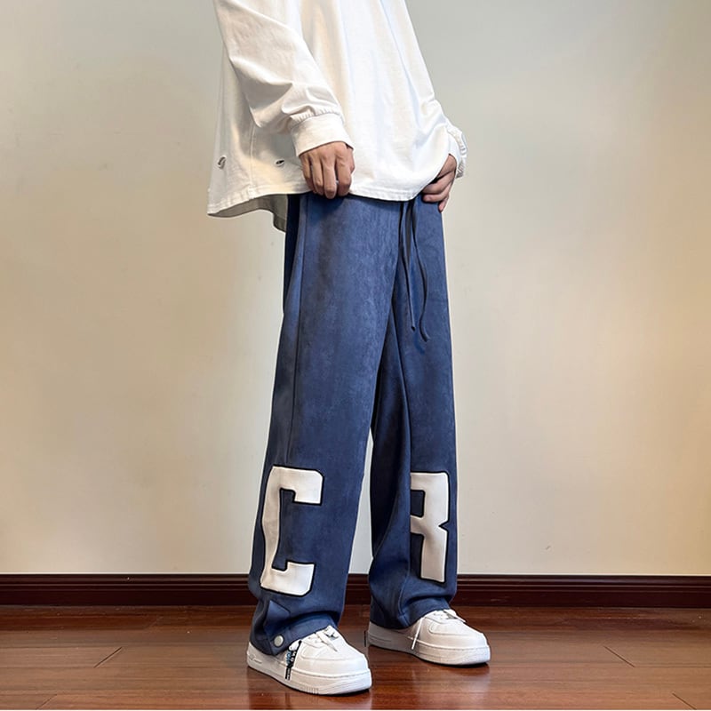 [Series] ★Pants★ Casual pants 4 colors Bottoms Unisex Large size Blue Black Red Slimming fit