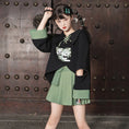 Load image into Gallery viewer, [Dust Smoke Cloud Dream---Dynamic Danko Series] ★Skirt★ Bottoms Pleated Skirt Green Green Panda S M L XL Cute Easy to match
