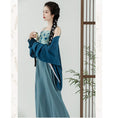 Load image into Gallery viewer, [YIYUN Series] ★Chinese style setup★ 2-piece set Happi coat + hanging dress Chinese clothes Blue Blue
