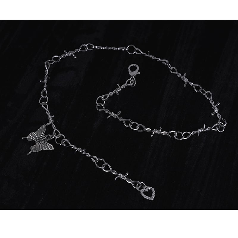 [Koseiryusu Series]★Necklace★ Ladies Accessories Butterfly Simple Temperament Enhancement Silver Silver