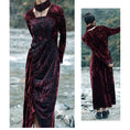 Load image into Gallery viewer, [Daiseiryusu Series] ★China style dress★ Long length velvet wine red red original retro
