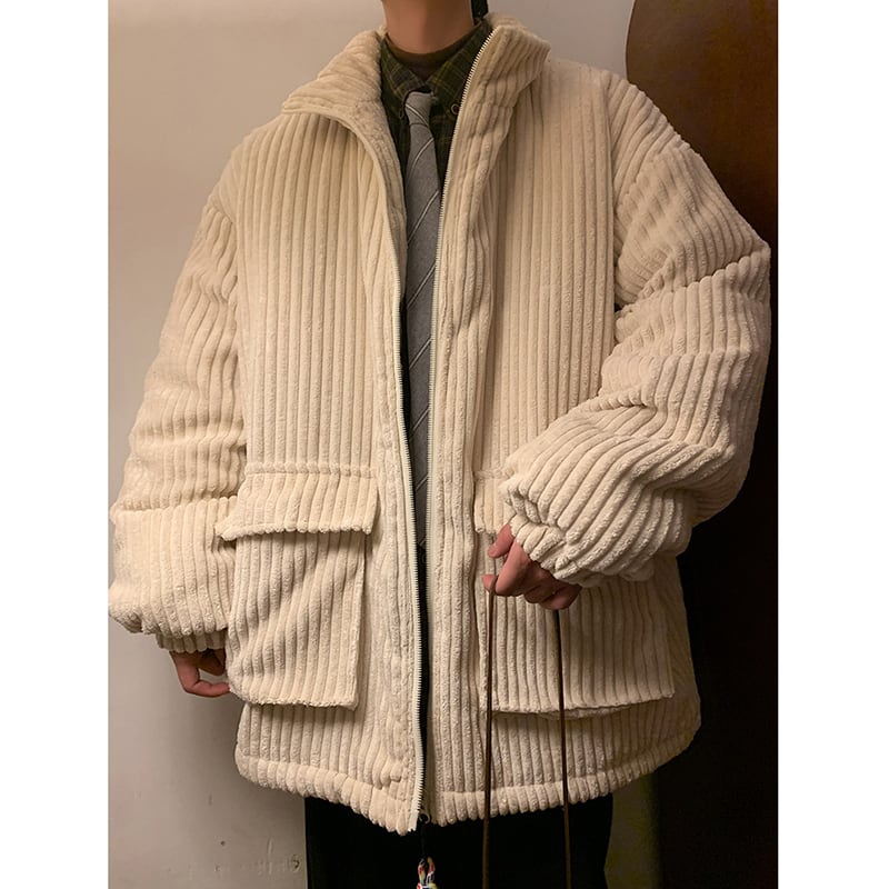 [KADISHOU series] ★Cotton coat★ 3color outer winter coat unisex men's large size corduroy