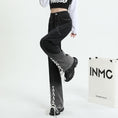 Load image into Gallery viewer, [Escape from Earth Series]★Denim Pants★ Pants Bottoms Slimming Ladies Stylish Black Black
