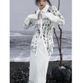 Load image into Gallery viewer, [Da Qinglong Shu Series] ★Chinese Style Shirt★ Tops Letter Pattern Long Sleeve Shirt Chinese Clothes Original White White
