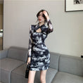 Load image into Gallery viewer, [Eighteen Impressions Series]★Cheongsam dress★ Slimming sexy SML short length retro ink pattern dress
