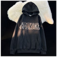 Load image into Gallery viewer, [Roba Series] ★Fleece-lined hoodie★ 2color tops unisex men's black gray alphabet
