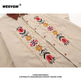 Load image into Gallery viewer, [WESVGM Series] ★Floral Pattern Shirt★ Embroidery Tops Unisex Men's Short Sleeve Shirt Floral Pattern Casual ML XL
