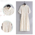 Load image into Gallery viewer, [PEIYA Series]★Lace China Dress★ One Piece Fireworks Festival Wedding Beige S M L XL Slimming Wear
