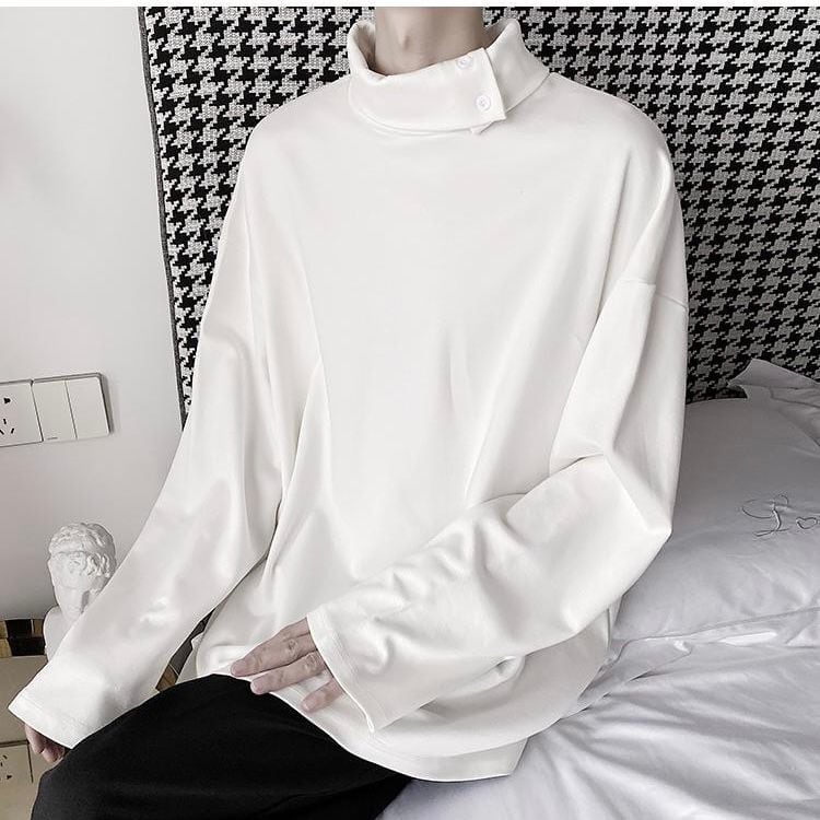 [Kouisha Series] ★Tops★ 2color Unisex Men's Simple Plain White Black White Black ML XL