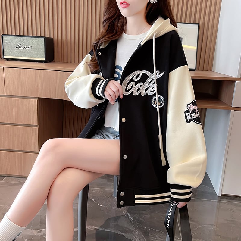 [QCYP Series]★Jacket★ 2color Outerwear Stadium Jacket Black Brown Stylish Commuting Date Casual