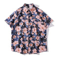 Load image into Gallery viewer, [TRAVEL ISSUANCE series] ★Retro shirt★ Floral pattern shirt, unisex, men's, beach, travel, photography, blue, cute, easy to match
