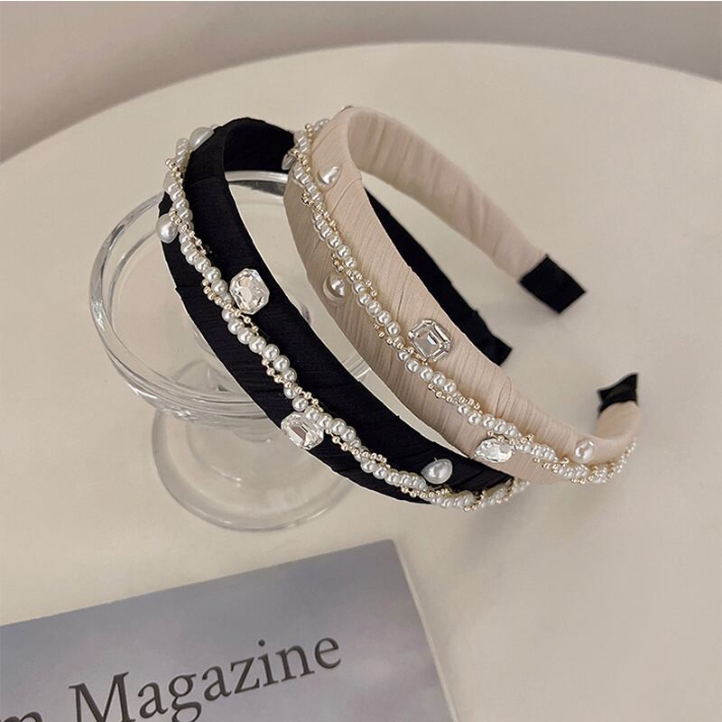 [Rainou Series] ★Headband★ 3color Hair Ornament Ladies Accessories Black Beige Apricot