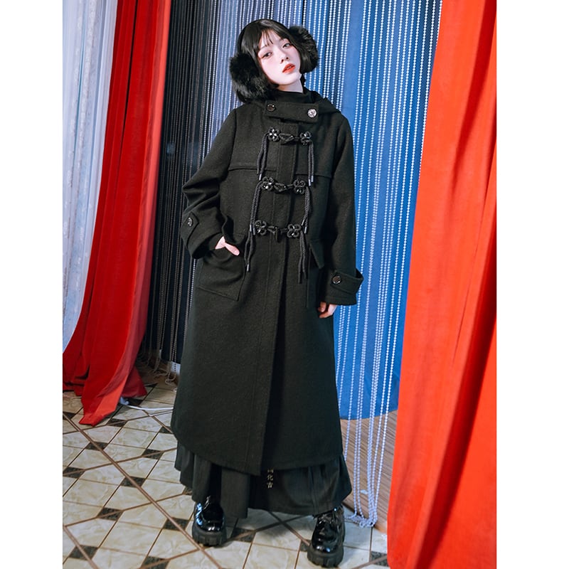 [Kokaisha---Shizuki Series] ★China style coat★ Lasha Quilted Thick Warm Winter Clothes Long Coat