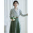 Load image into Gallery viewer, [Nan Kemu Series]★Setup★ 2-piece set, top and bottom set, women's long sleeve shirt + skirt, V-neck
