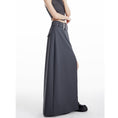 Load image into Gallery viewer, [EDX Series]★Skirt with belt★ 2color bottoms long skirt black gray high-looking slit fashionable
