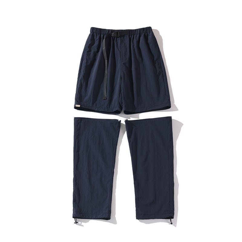 [BIGEMAN Series] ★Casual Pants★ 2color Bottoms that can be turned into shorts Pants Men's Large Size Navy Black