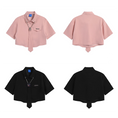 Load image into Gallery viewer, [Escaped Earth Series] ★Shirt with tie★ 2color tops SML black pink mini length unique
