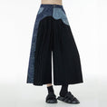 Load image into Gallery viewer, [YIDAO Series] ★Casual Pants★ 2color Print Switching Gaucho Pants Trousers Slimming Fashion
