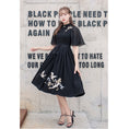 Load image into Gallery viewer, [My Family's Series] ★Chinese-style dress★ Crane embroidery, short sleeves, thong length, A-line, Chinese elements, casual wear, black
