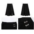 Load image into Gallery viewer, [LOVEHEYNEW Series] ★China style skirt★ Bottoms Slit Color scheme Black Black SML Slimming Easy to match
