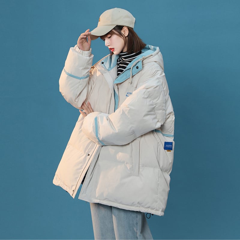 [Morimoto Series] ★Winter Coat★ Cotton Coat 2color Thick Warm Unisex Men's Cold Protection Beige Blue