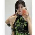 Load image into Gallery viewer, [Style Series] ★China style tops★ Camisole Tank Top Tie-dyed Easy to match Slimming Green Green
