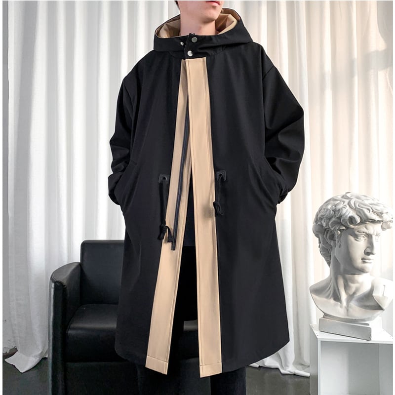 [Kaei Series] ★Trench coat★ 2 colors Black or light brown Cotton insert type available Color scheme Outerwear Long length