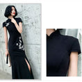 Load image into Gallery viewer, [Chouga series] ★Long length cheongsam dress★ 6 size mermaid line black
