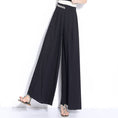 Load image into Gallery viewer, [Kobanlan Series]★China style trousers★ Gaucho pants Chiffon Black Black Elegant Slimming
