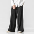 Load image into Gallery viewer, [Small Trouble Series]★China-style pants★ 5colors Black, blue, red, gray, or beige Wide pants Gaucho pants
