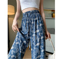 Load image into Gallery viewer, [FENGLIN Series] ★Casual Pants★ Bottoms Trousers Cool Blue Blue Slimming Print Summer Clothes Paisley
