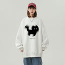 [WRZB series] ★Tops★ 5 colors Cartoon Cat Unisex Men's White Black Red Apricot Coffee color