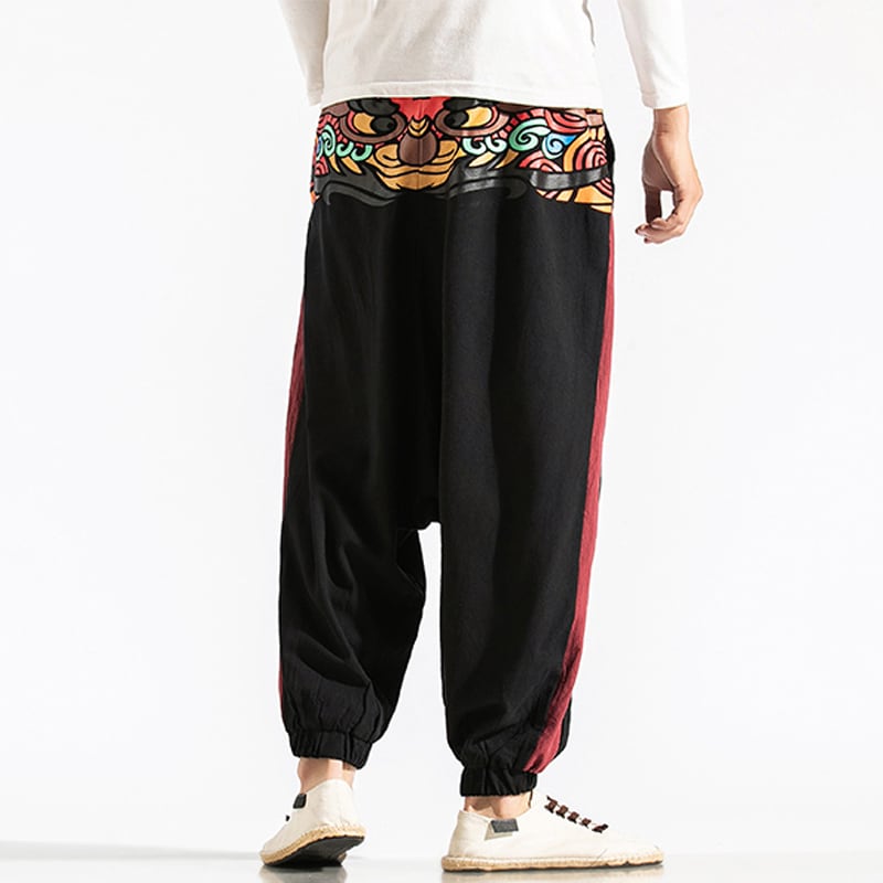 [Tsuncho Series]★China Style Pants★ 2color Casual Pants Large Size Men's Unisex Navy Black