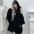 Load image into Gallery viewer, [Miyakoya Series] ★Parker★ Tops Sexy Women's Fashion Easy to Match Black Black Harajuku Style
