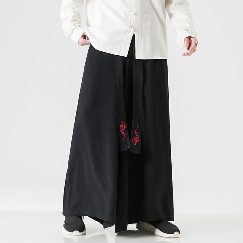 [JUNYI Series]★China style pants★ 2color bottoms casual pants unisex men's large size cotton linen loose