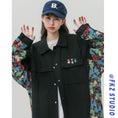 Load image into Gallery viewer, [FKZ Series]★Jacket★ Outerwear 2color Unisex Men's Switching Alphabet White Black White Black
