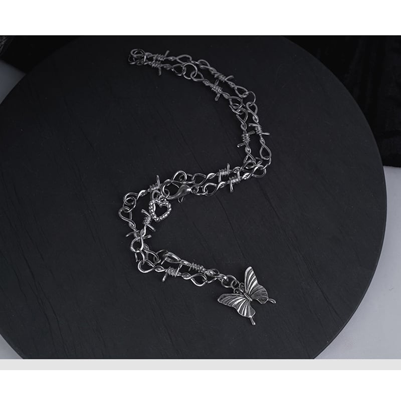 [Koseiryusu Series]★Necklace★ Ladies Accessories Butterfly Simple Temperament Enhancement Silver Silver