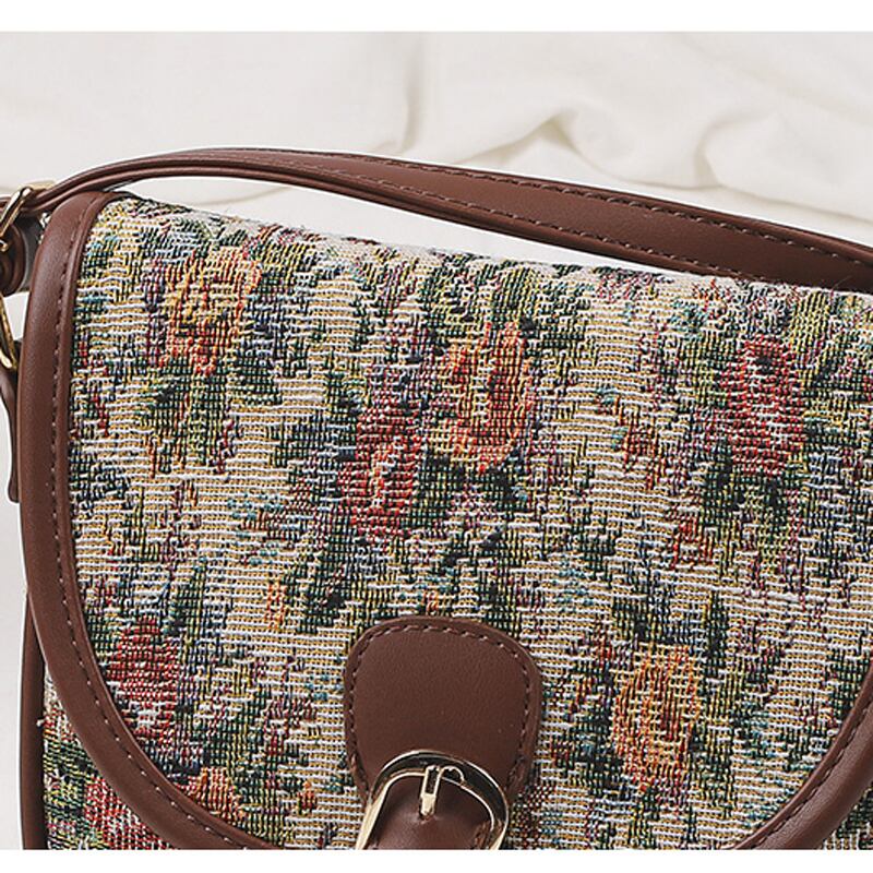 [XIAOSEN Series]★Bag★ 2color Floral Pattern Shoulder Bag Cute Date Commuting Office Lady Office Improves Temperament