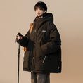 Load image into Gallery viewer, [Suikoishi Series] ★Winter Coat★ Cotton Coat Outerwear 3color Unisex Men's Color Scheme Khaki Green Black Gray
